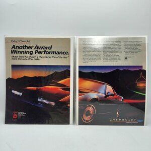 Chevrolet Award Winning Performance Print Ad Car of the Year Corvette GM